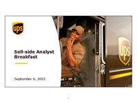 UPS Sell-side Analyst Breakfast